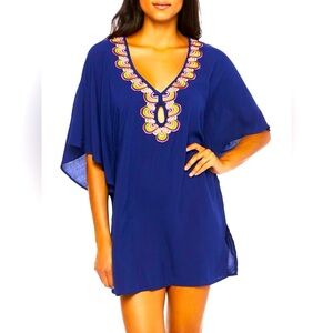 NWOT Trina Turk Rainbow Swirl Coverup size Small